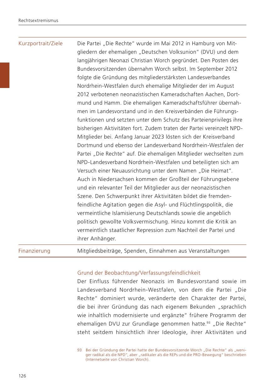 Seite 128 des Verfassungsschutzbericht 2023 Niedersachsen