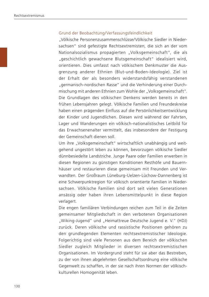 Seite 132 des Verfassungsschutzbericht 2023 Niedersachsen