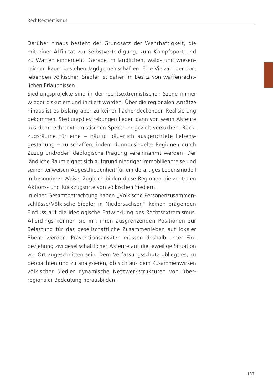 Seite 139 des Verfassungsschutzbericht 2023 Niedersachsen