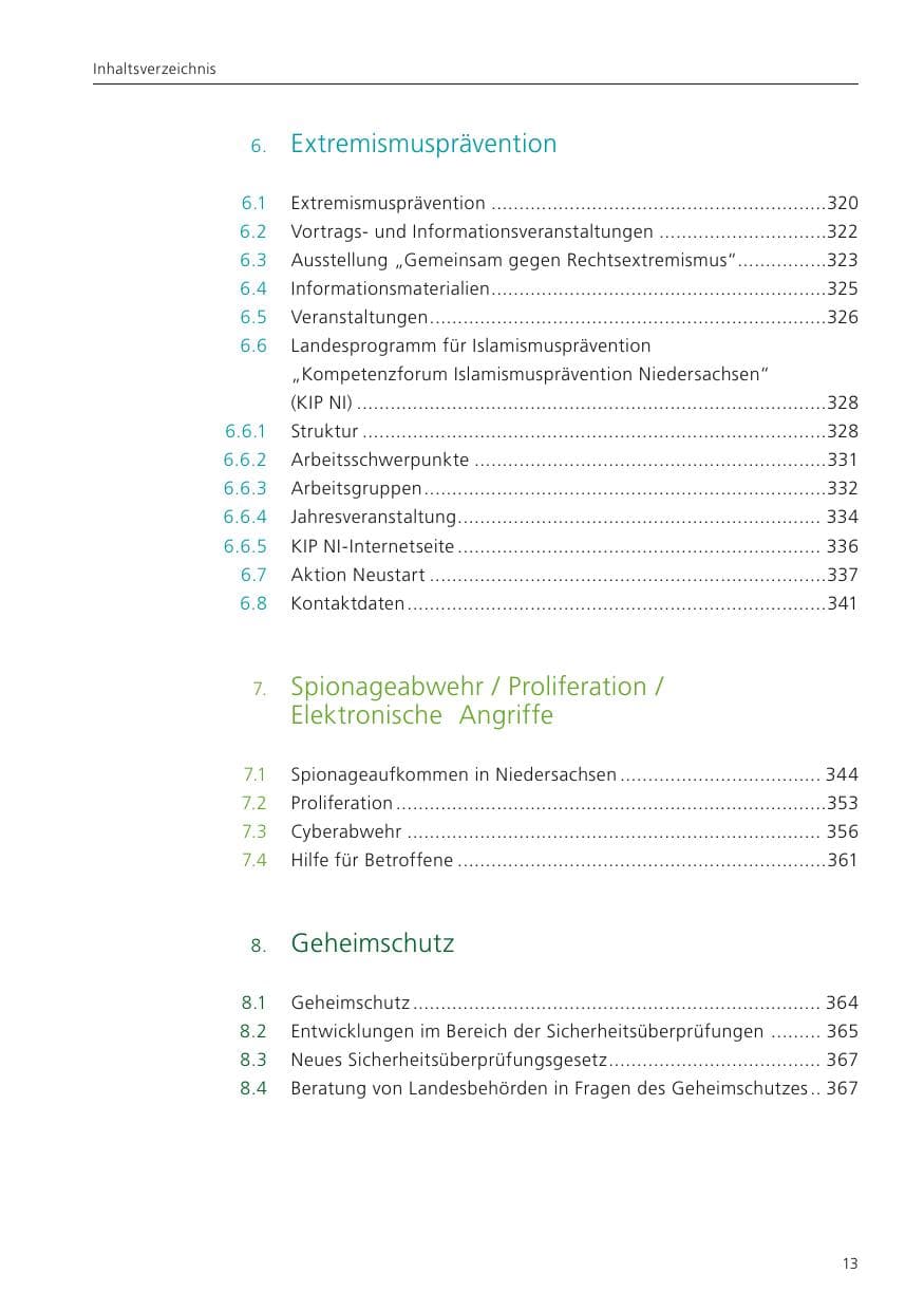 Seite 15 des Verfassungsschutzbericht 2023 Niedersachsen