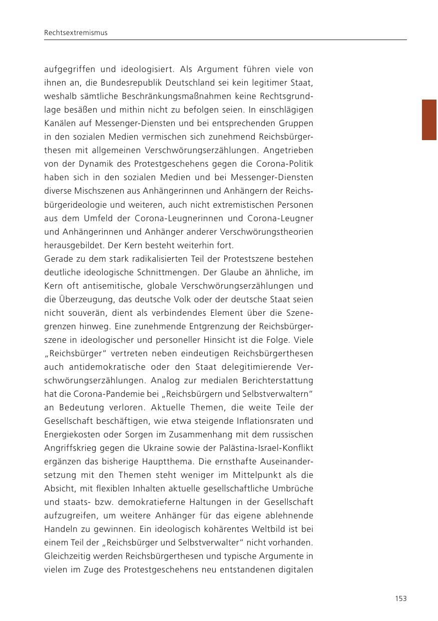Seite 155 des Verfassungsschutzbericht 2023 Niedersachsen