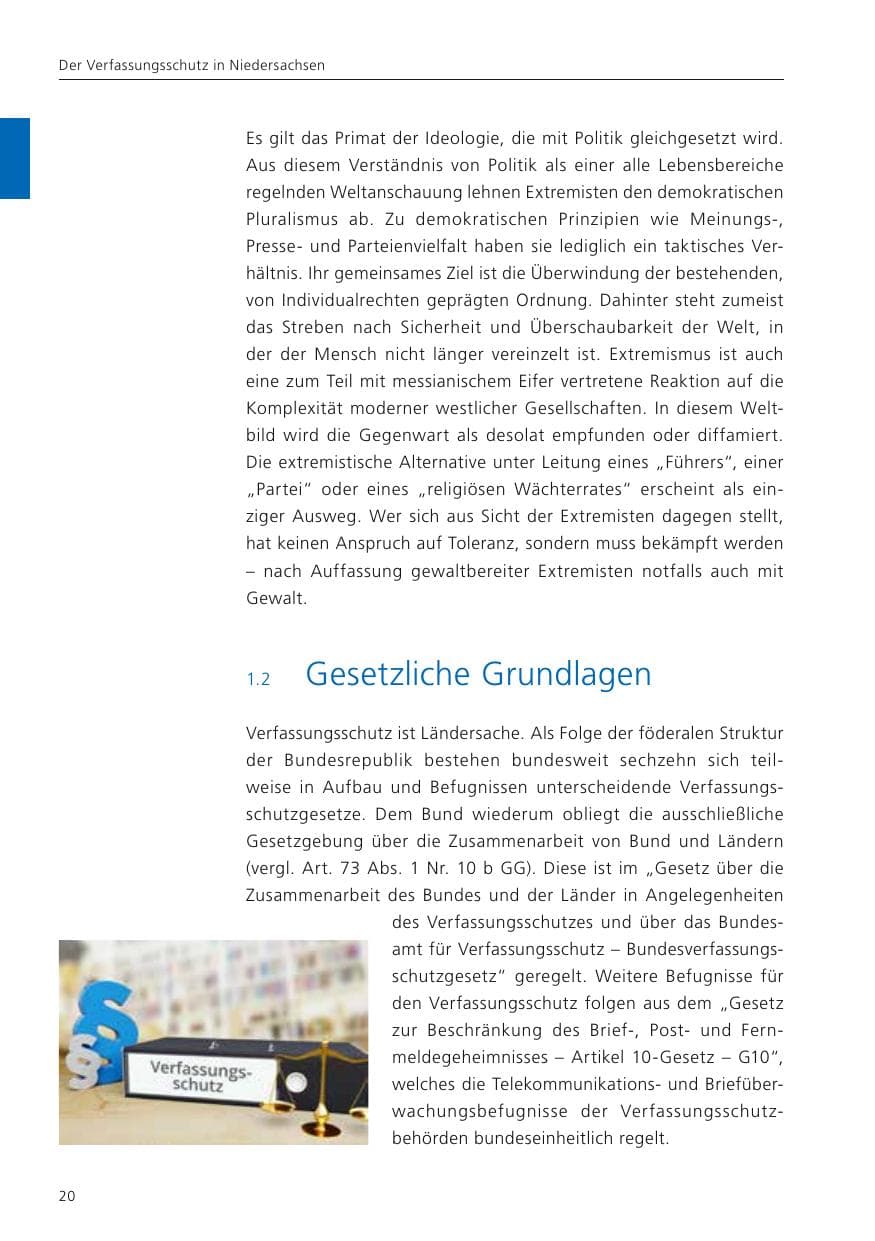 Seite 22 des Verfassungsschutzbericht 2023 Niedersachsen