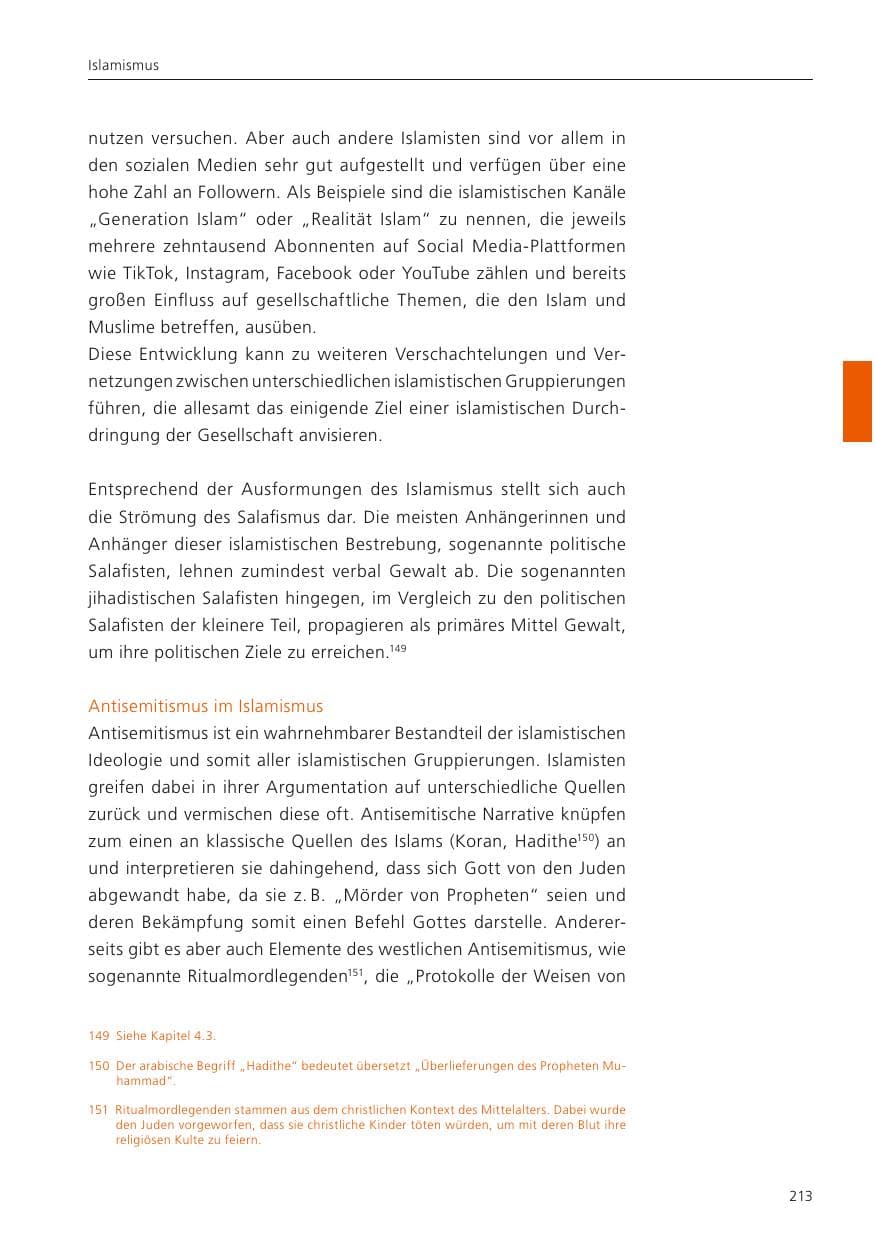 Seite 215 des Verfassungsschutzbericht 2023 Niedersachsen