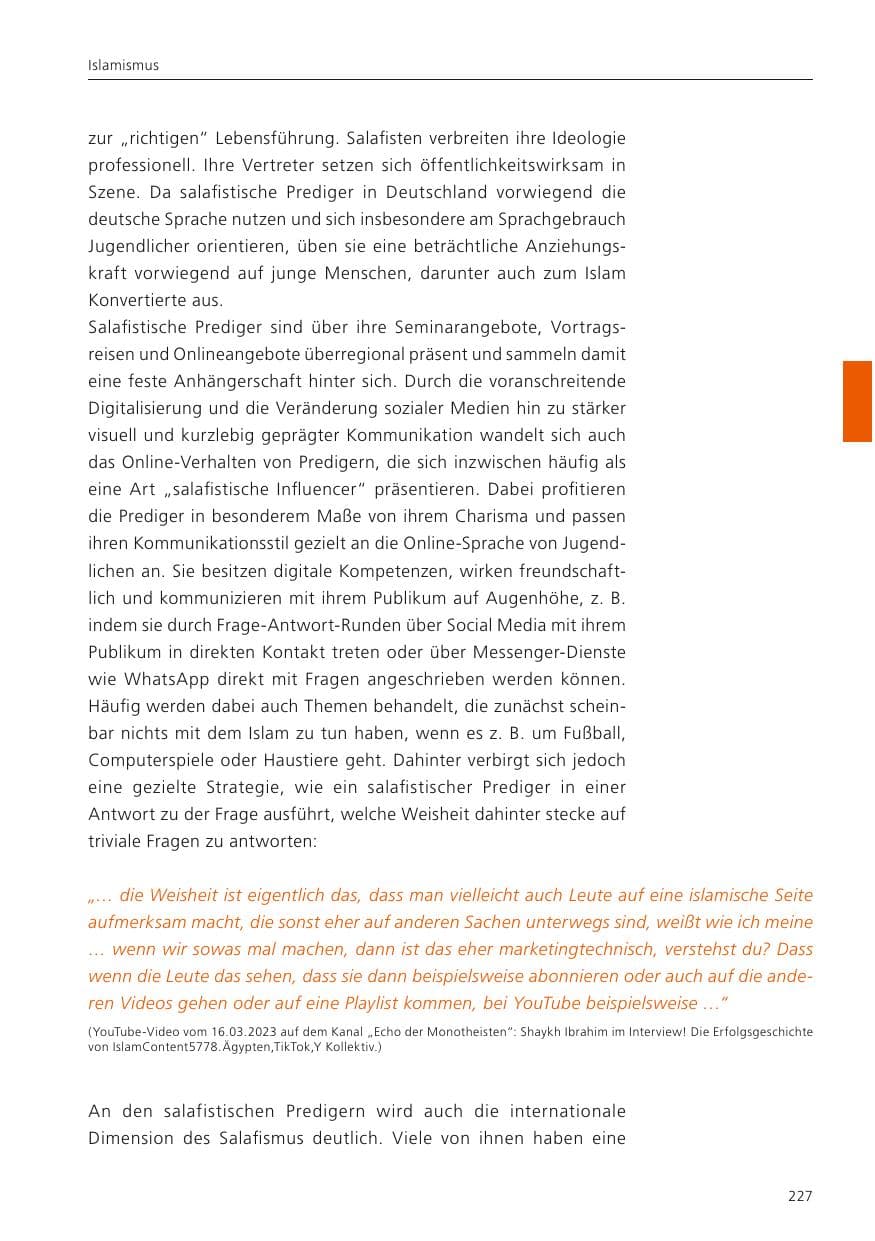 Seite 229 des Verfassungsschutzbericht 2023 Niedersachsen