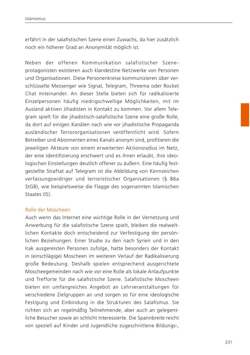 Seite 233 des Verfassungsschutzbericht 2023 Niedersachsen