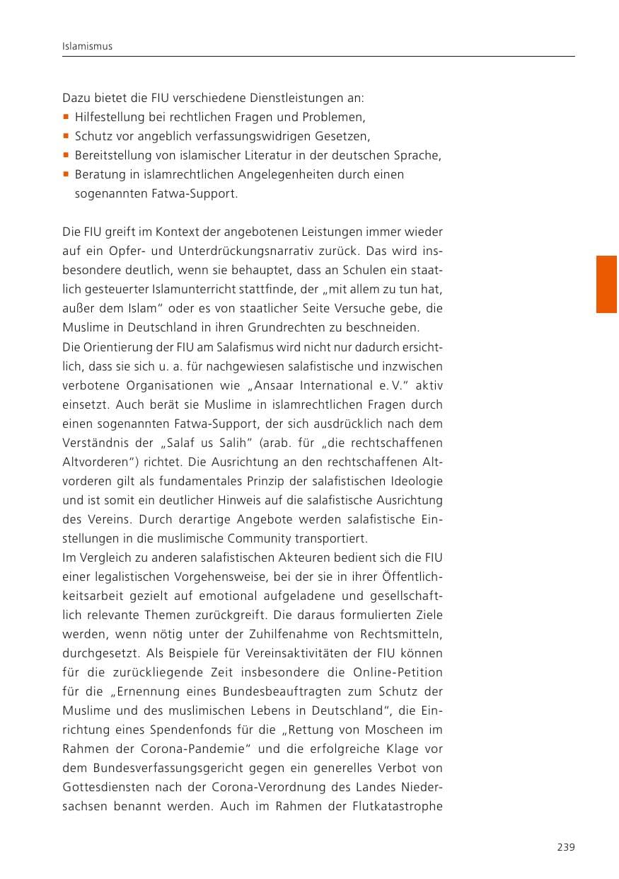 Seite 241 des Verfassungsschutzbericht 2023 Niedersachsen