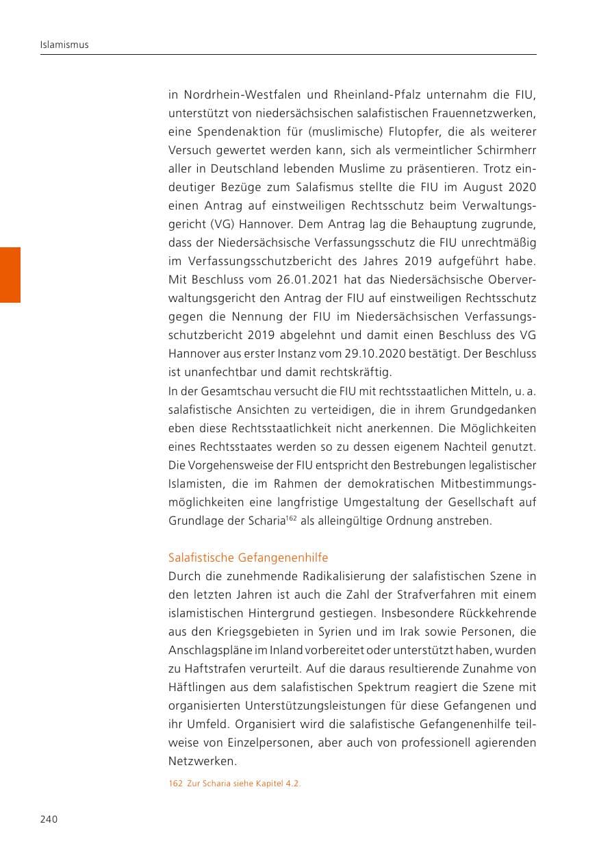 Seite 242 des Verfassungsschutzbericht 2023 Niedersachsen