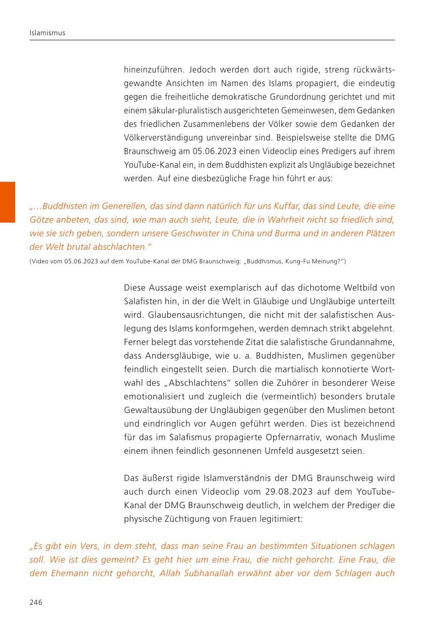 Seite 248 des Verfassungsschutzbericht 2023 Niedersachsen