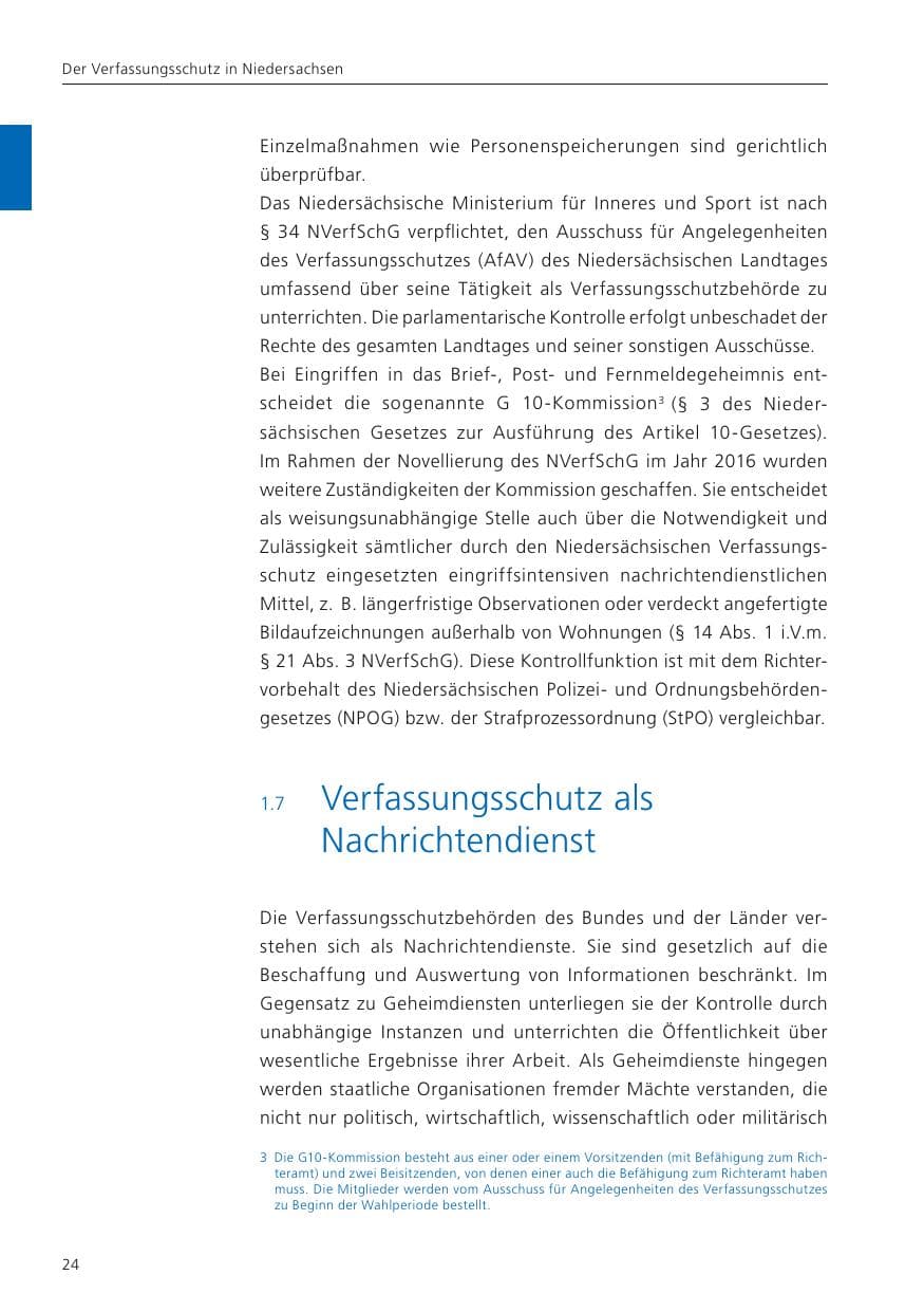 Seite 26 des Verfassungsschutzbericht 2023 Niedersachsen
