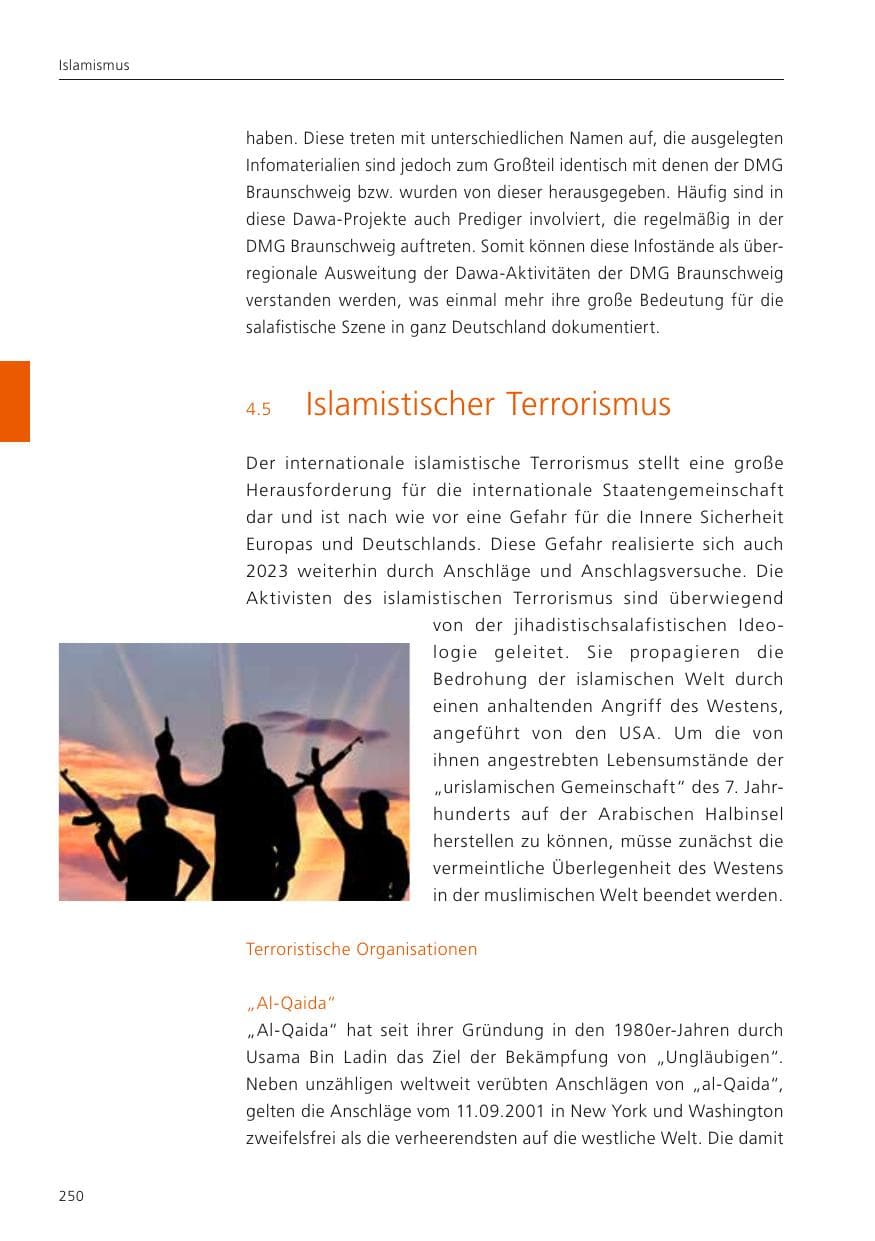 Seite 252 des Verfassungsschutzbericht 2023 Niedersachsen