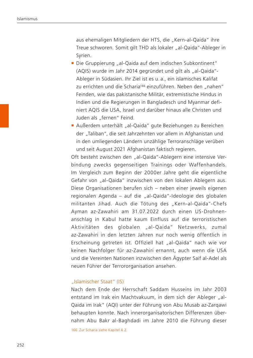Seite 254 des Verfassungsschutzbericht 2023 Niedersachsen