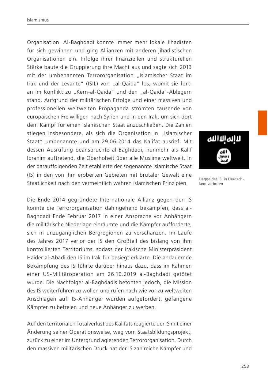 Seite 255 des Verfassungsschutzbericht 2023 Niedersachsen