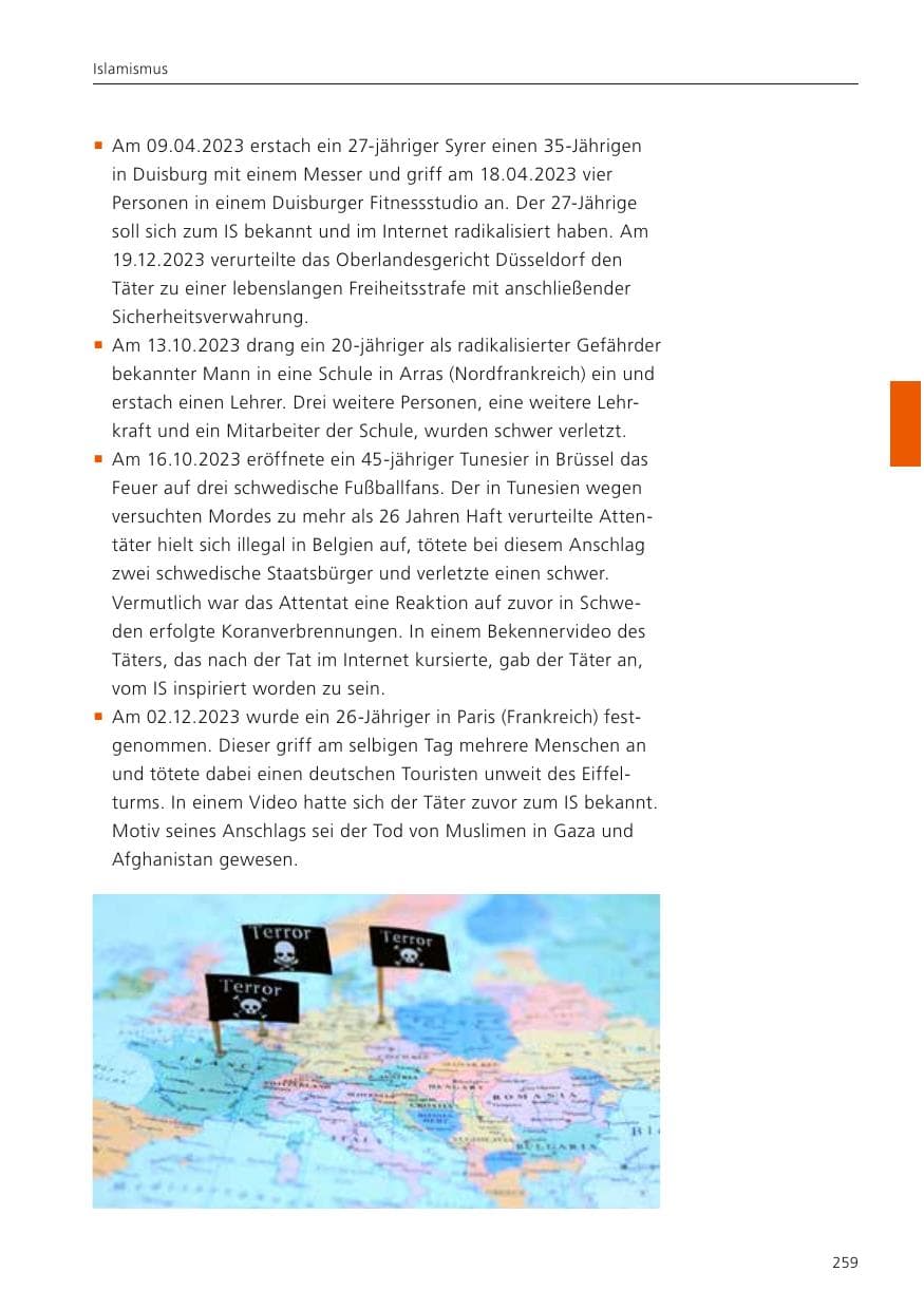 Seite 261 des Verfassungsschutzbericht 2023 Niedersachsen