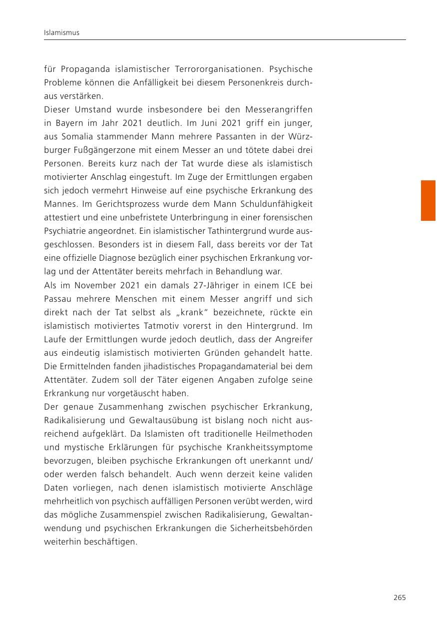 Seite 267 des Verfassungsschutzbericht 2023 Niedersachsen