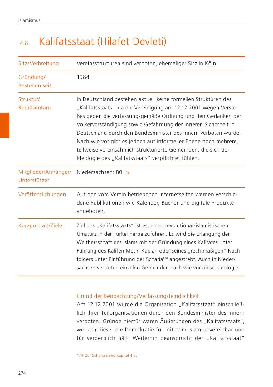 Seite 276 des Verfassungsschutzbericht 2023 Niedersachsen
