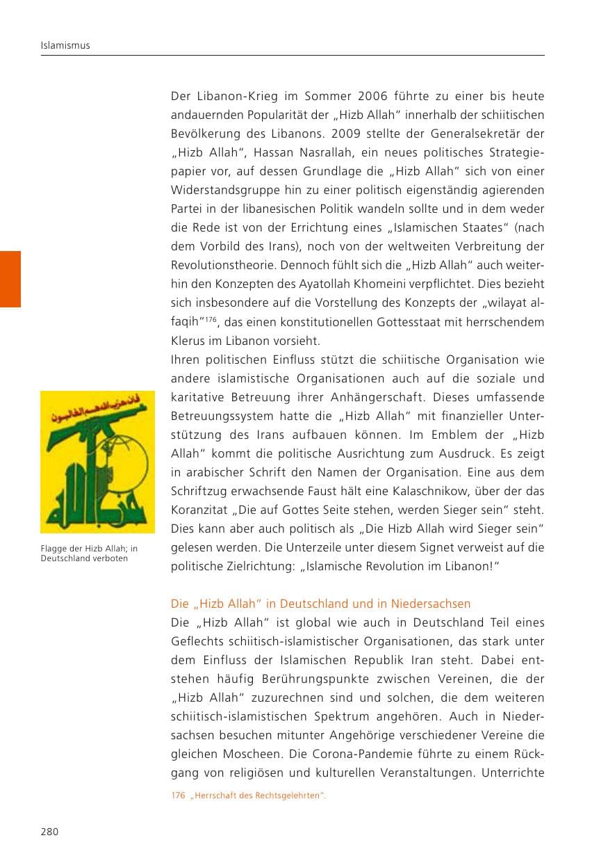 Seite 282 des Verfassungsschutzbericht 2023 Niedersachsen