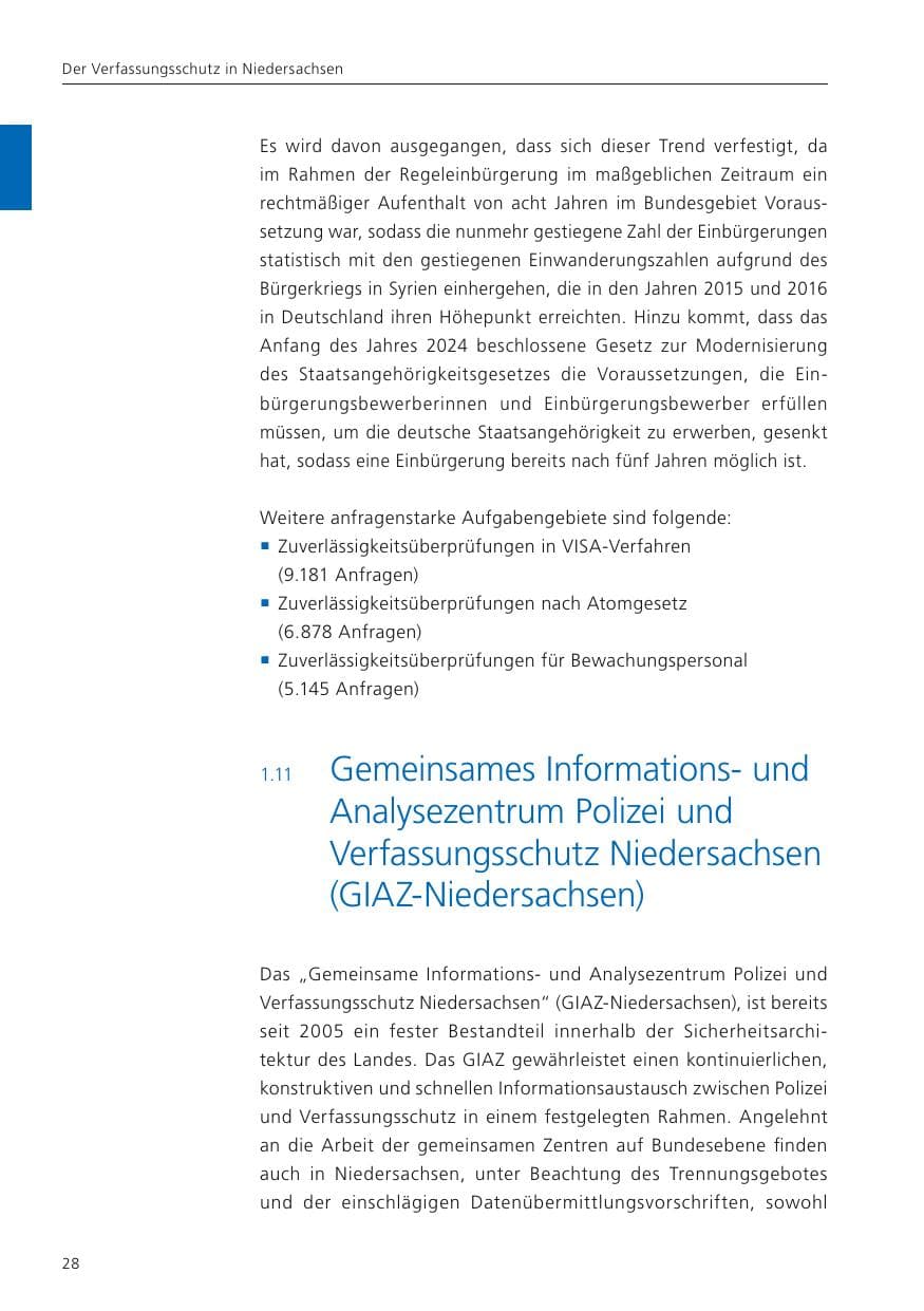 Seite 30 des Verfassungsschutzbericht 2023 Niedersachsen