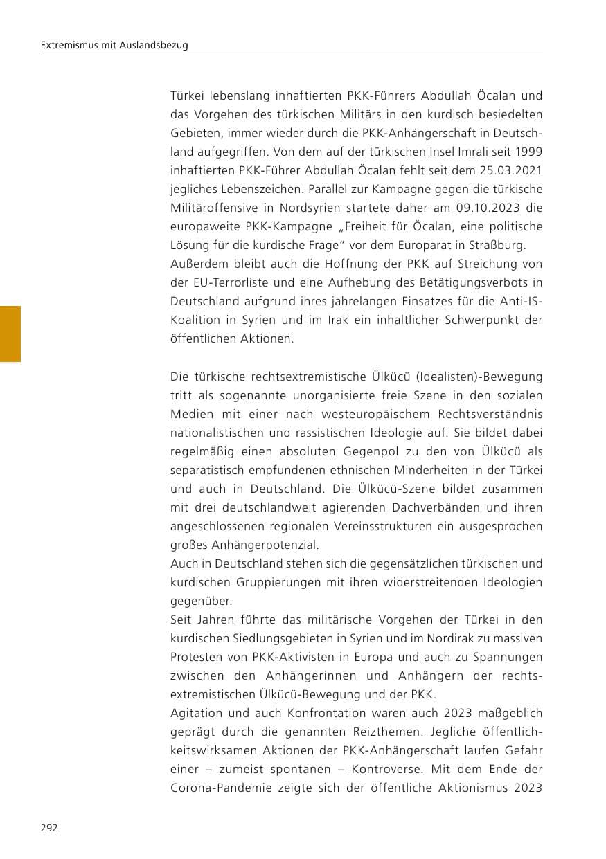 Seite 294 des Verfassungsschutzbericht 2023 Niedersachsen