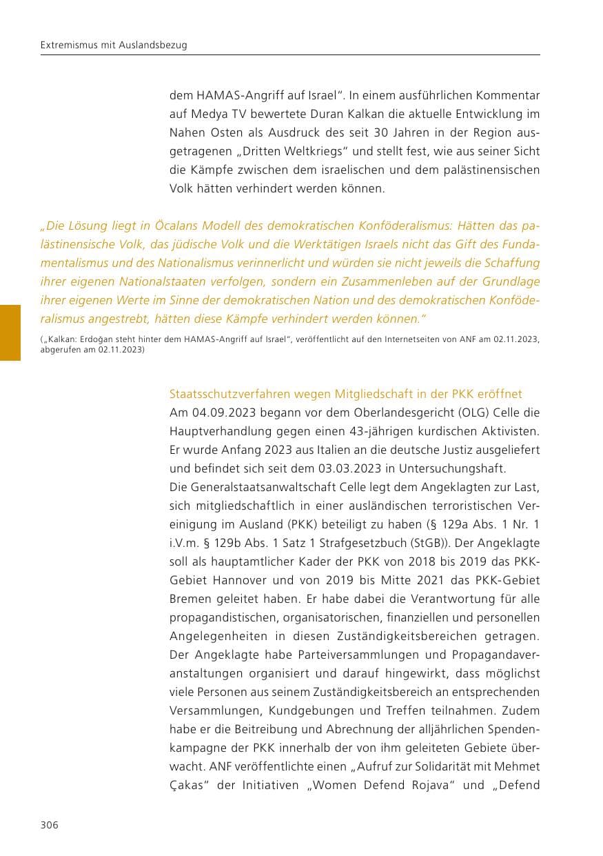 Seite 308 des Verfassungsschutzbericht 2023 Niedersachsen