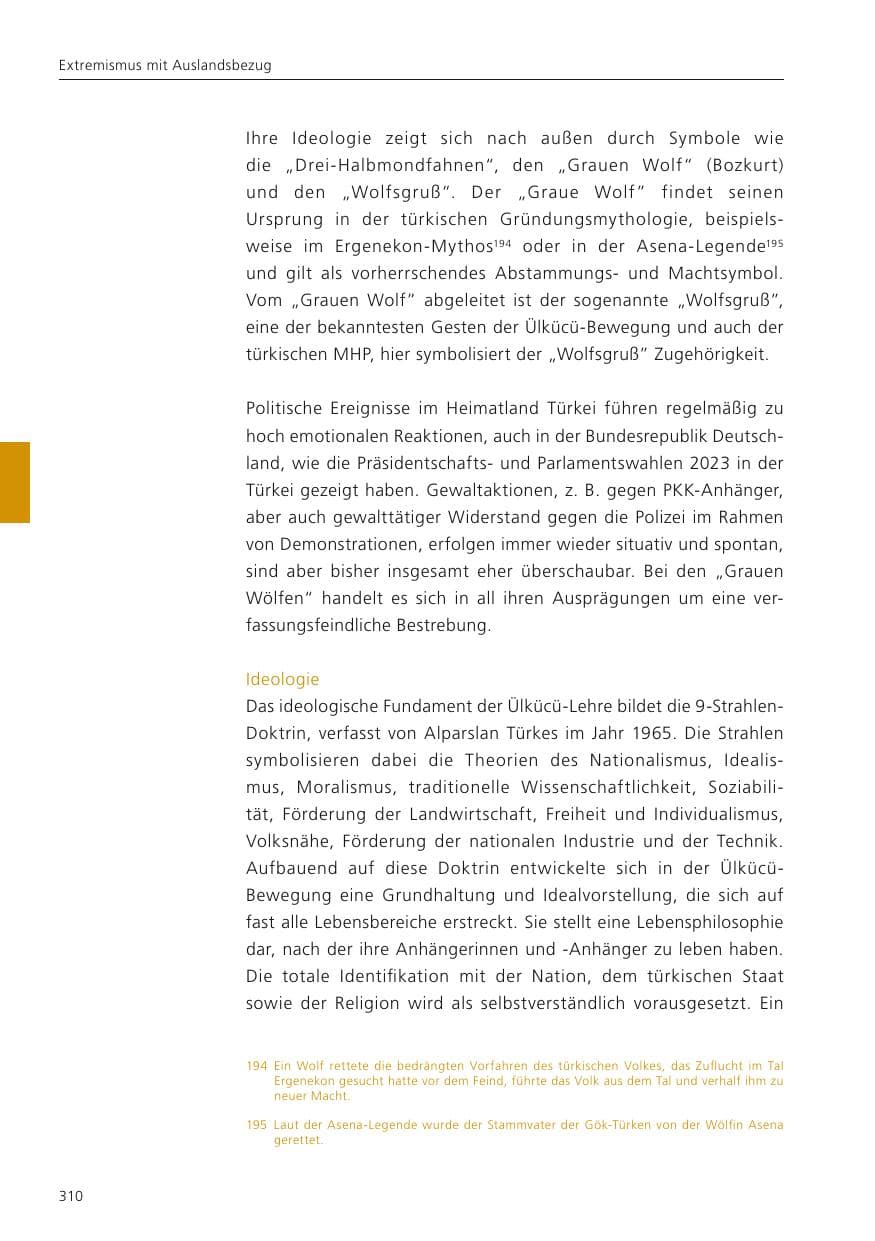 Seite 312 des Verfassungsschutzbericht 2023 Niedersachsen