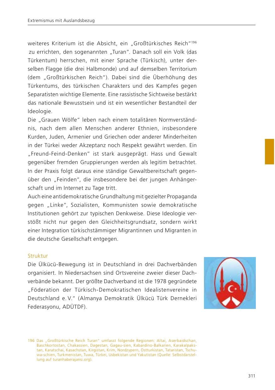 Seite 313 des Verfassungsschutzbericht 2023 Niedersachsen