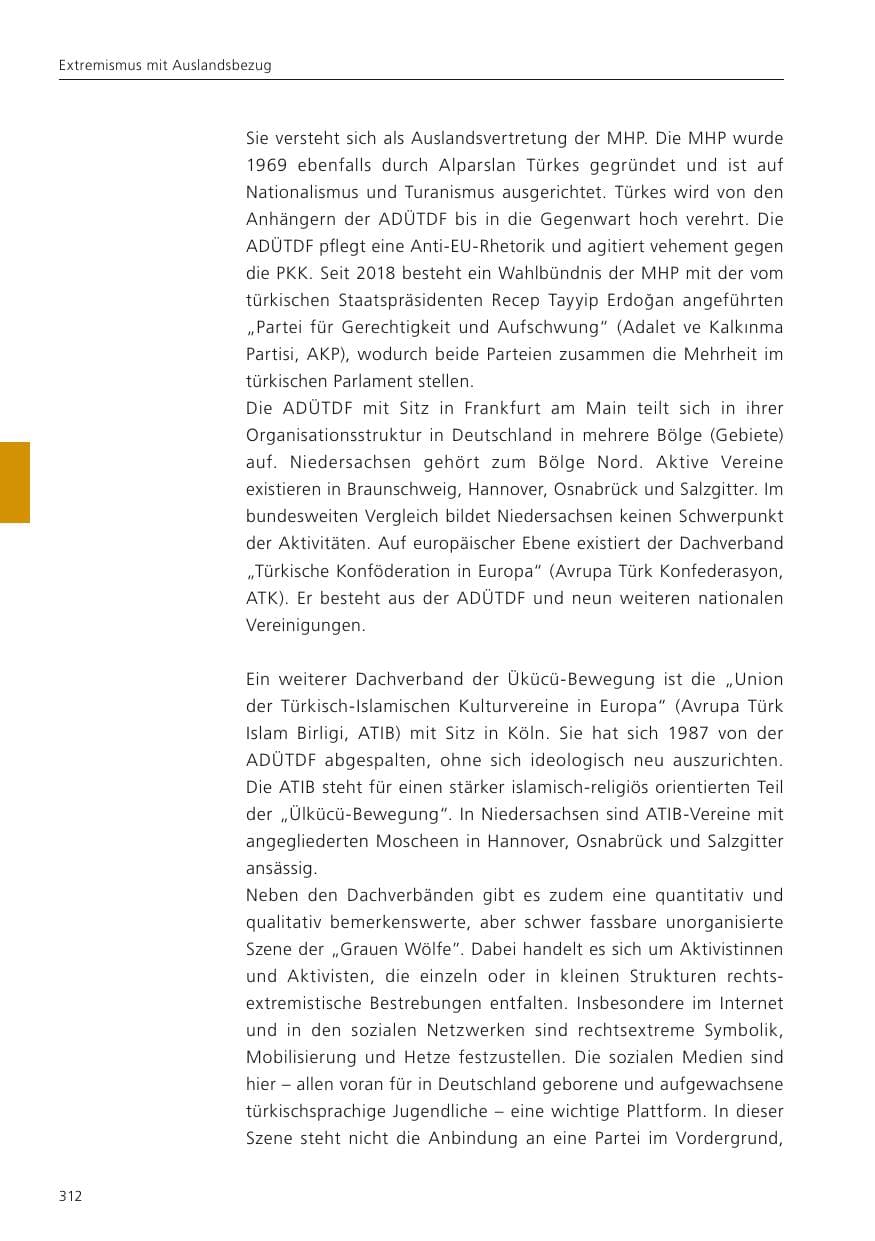 Seite 314 des Verfassungsschutzbericht 2023 Niedersachsen
