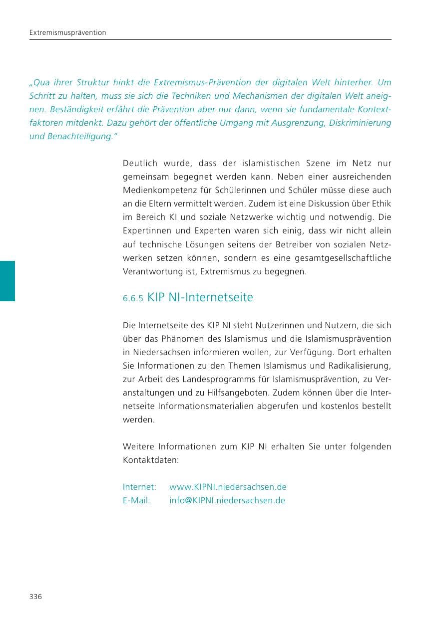 Seite 338 des Verfassungsschutzbericht 2023 Niedersachsen