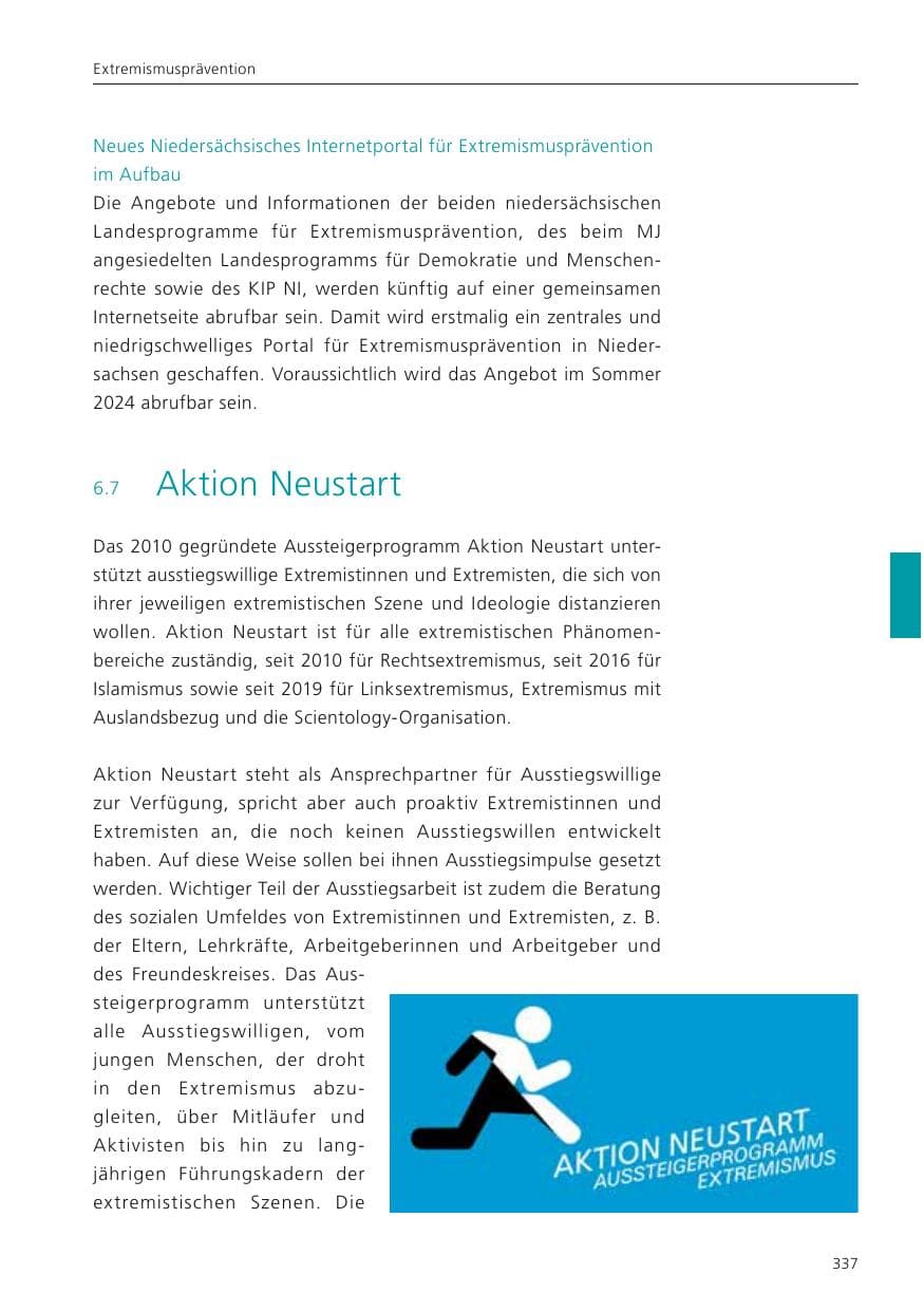 Seite 339 des Verfassungsschutzbericht 2023 Niedersachsen
