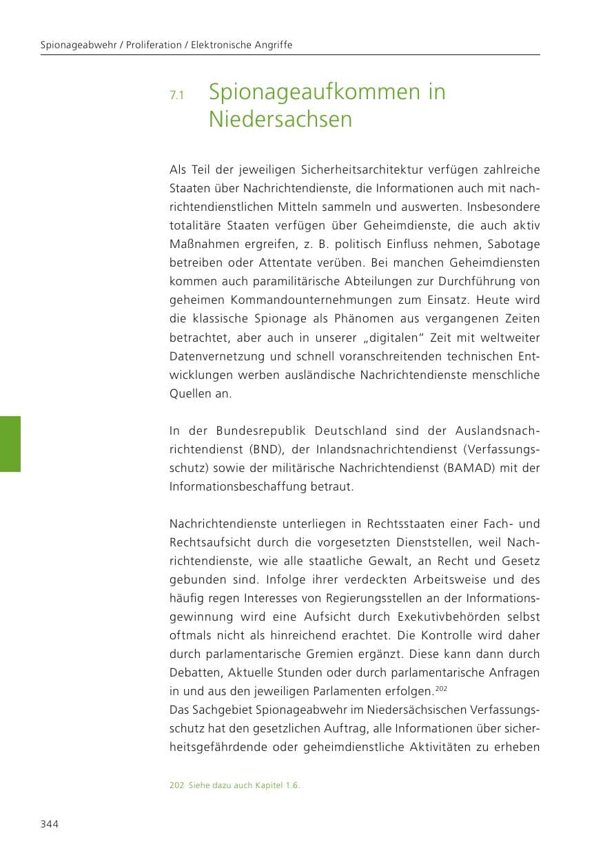 Seite 346 des Verfassungsschutzbericht 2023 Niedersachsen