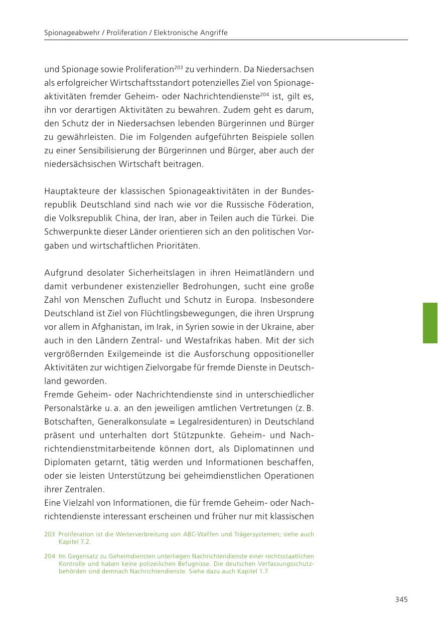 Seite 347 des Verfassungsschutzbericht 2023 Niedersachsen
