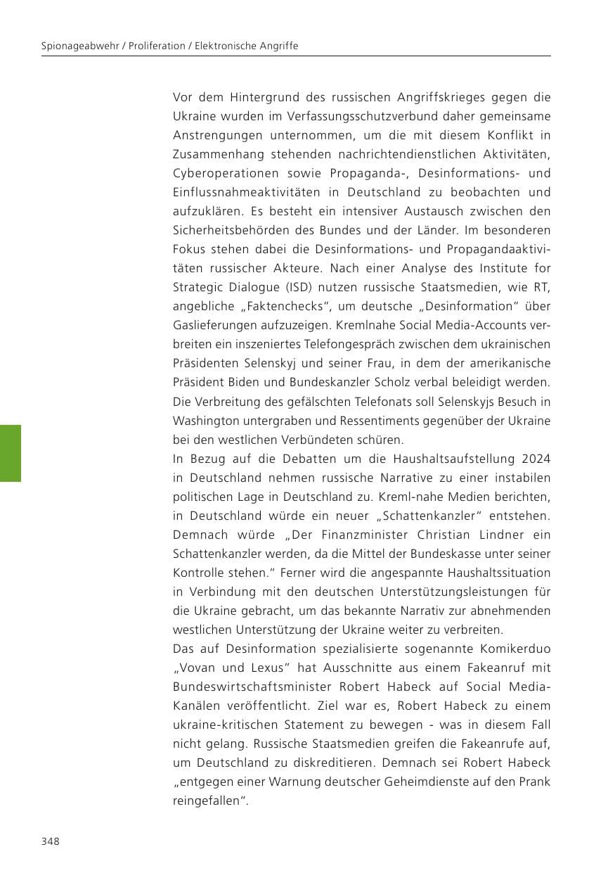 Seite 350 des Verfassungsschutzbericht 2023 Niedersachsen