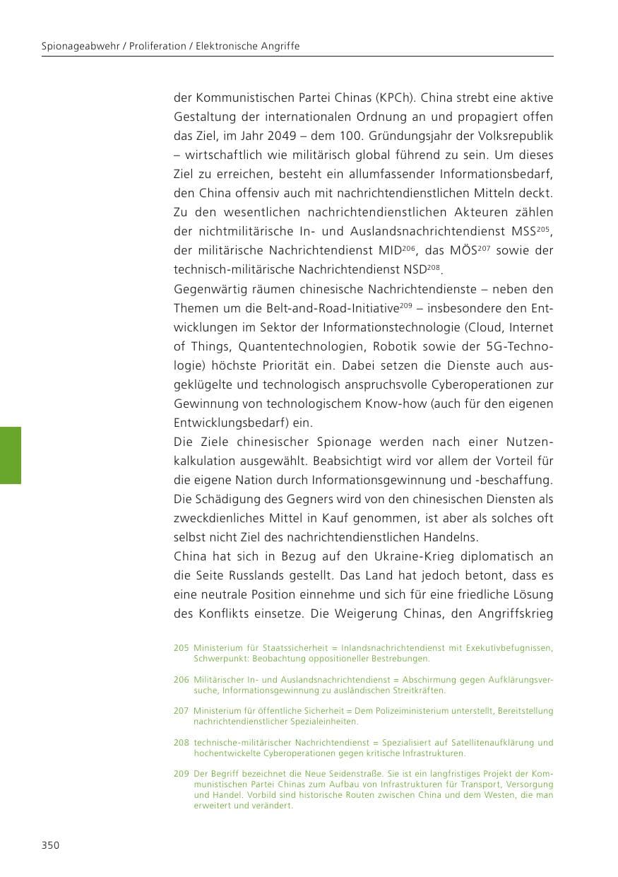 Seite 352 des Verfassungsschutzbericht 2023 Niedersachsen