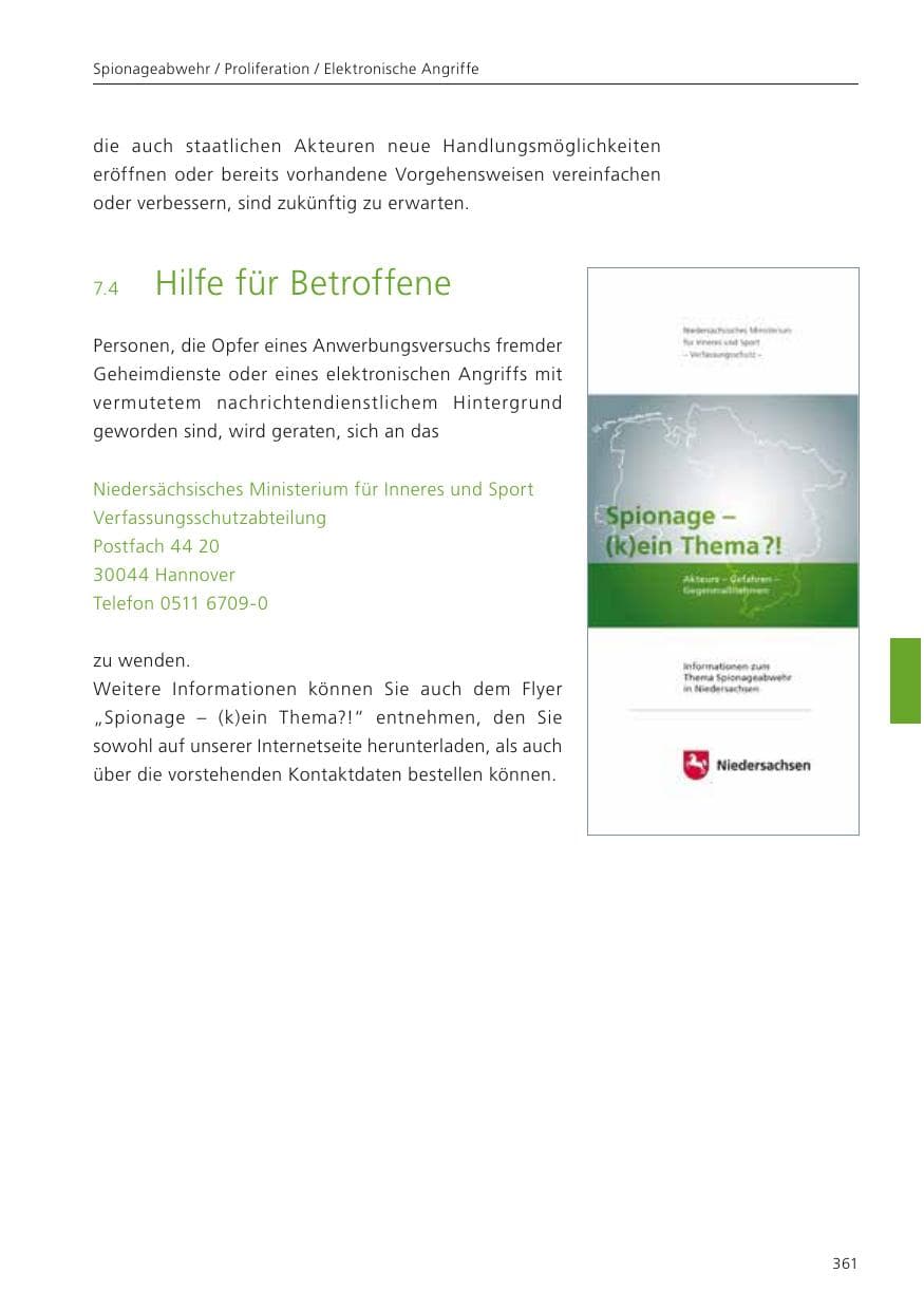 Seite 363 des Verfassungsschutzbericht 2023 Niedersachsen