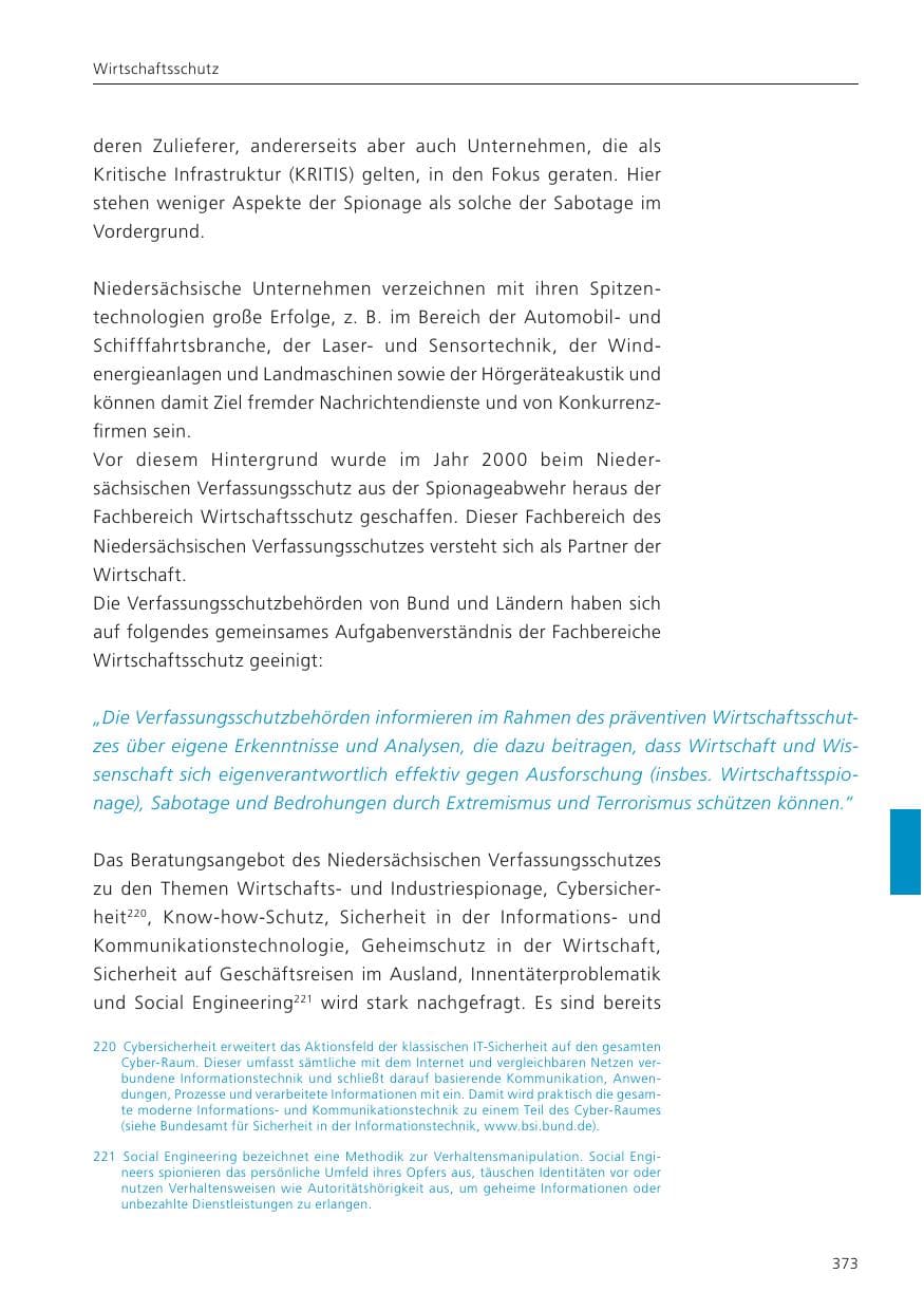 Seite 375 des Verfassungsschutzbericht 2023 Niedersachsen