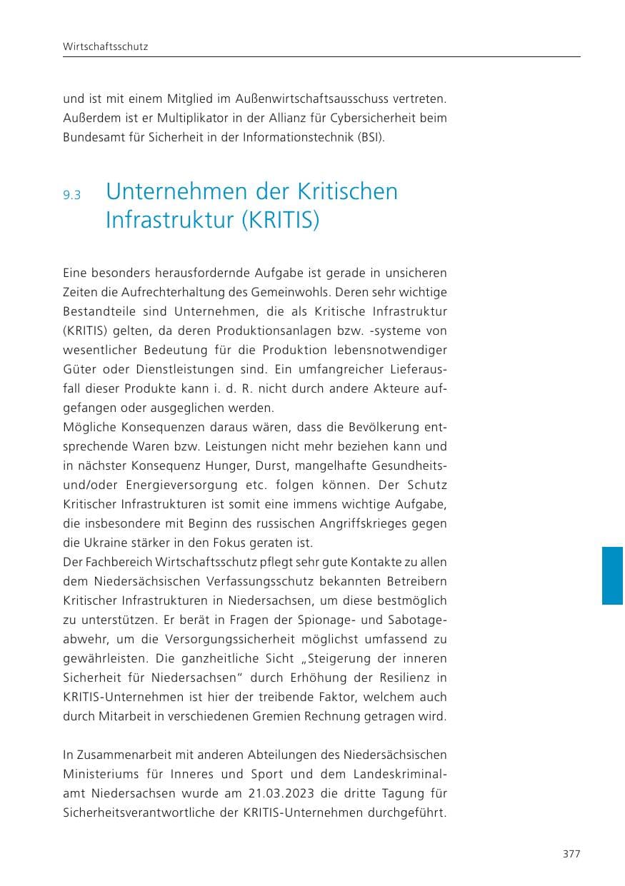 Seite 379 des Verfassungsschutzbericht 2023 Niedersachsen