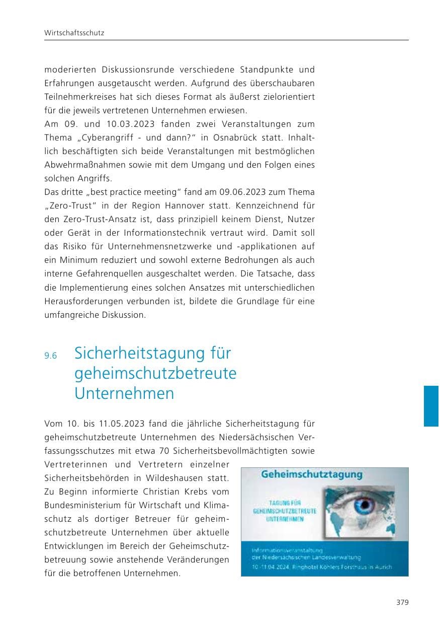 Seite 381 des Verfassungsschutzbericht 2023 Niedersachsen