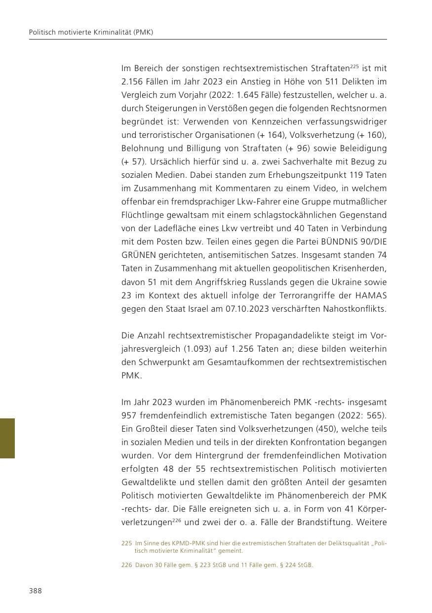 Seite 390 des Verfassungsschutzbericht 2023 Niedersachsen