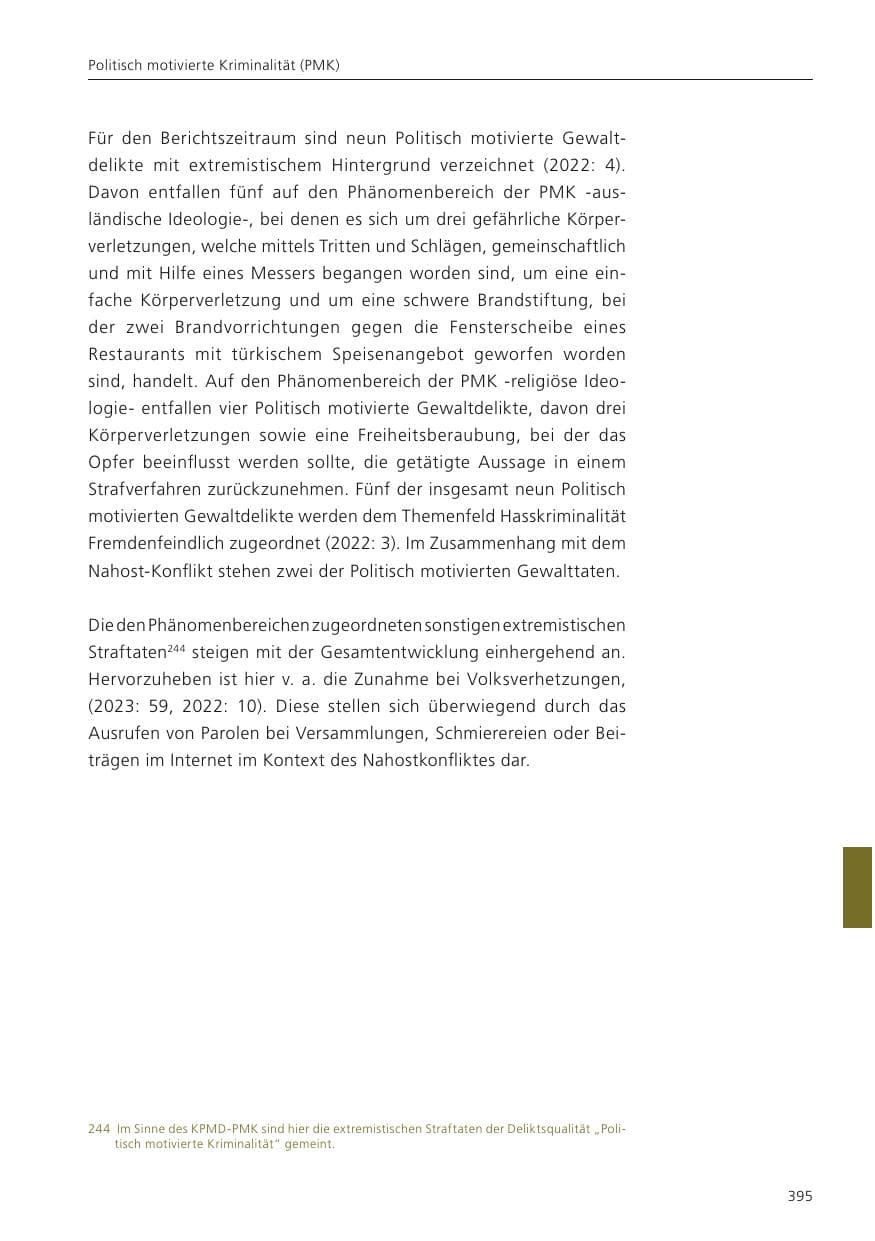 Seite 397 des Verfassungsschutzbericht 2023 Niedersachsen