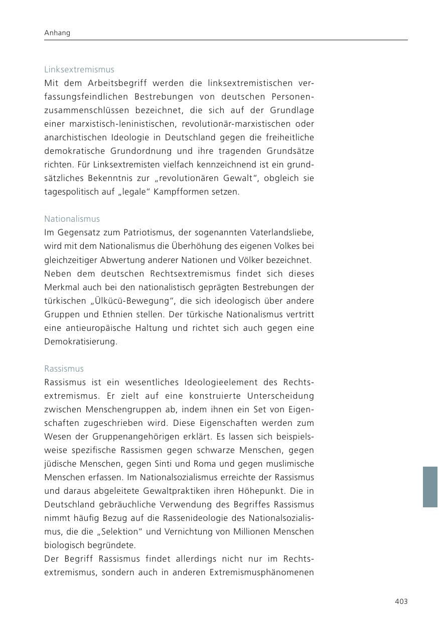Seite 405 des Verfassungsschutzbericht 2023 Niedersachsen
