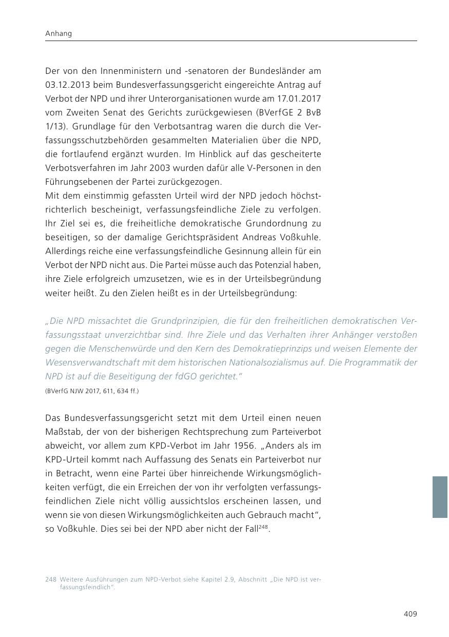 Seite 411 des Verfassungsschutzbericht 2023 Niedersachsen
