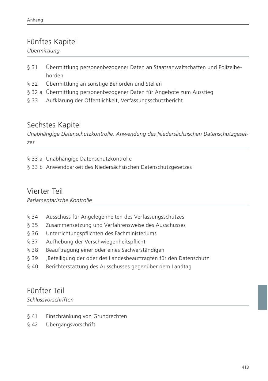 Seite 415 des Verfassungsschutzbericht 2023 Niedersachsen