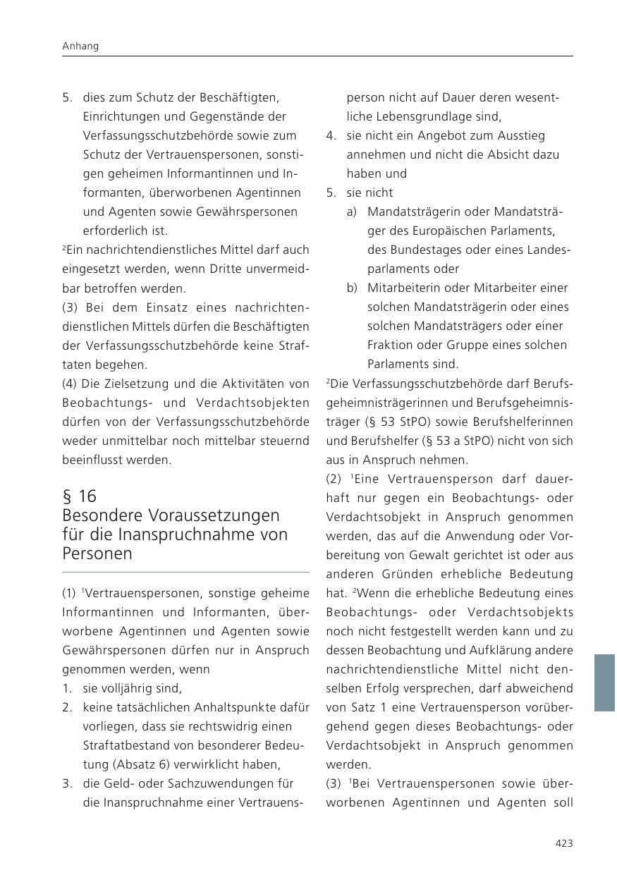 Seite 425 des Verfassungsschutzbericht 2023 Niedersachsen