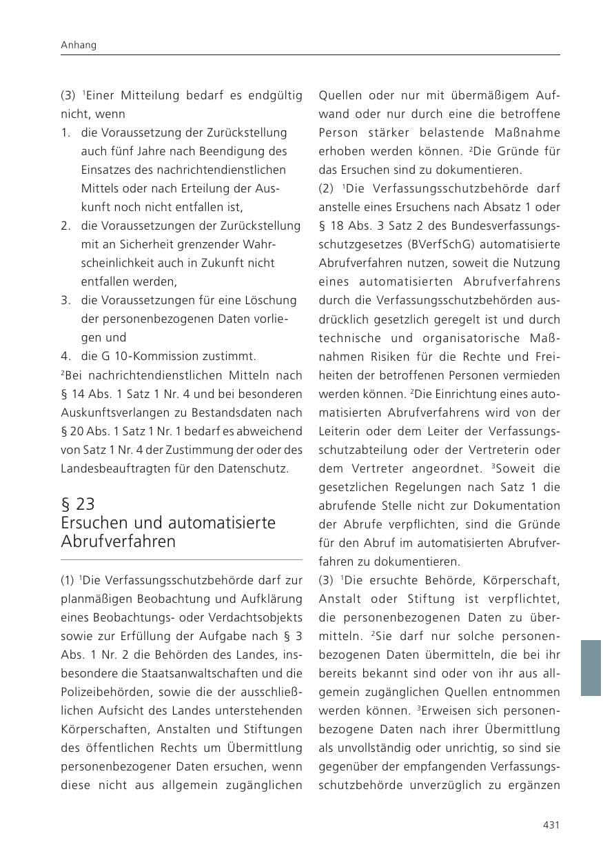 Seite 433 des Verfassungsschutzbericht 2023 Niedersachsen