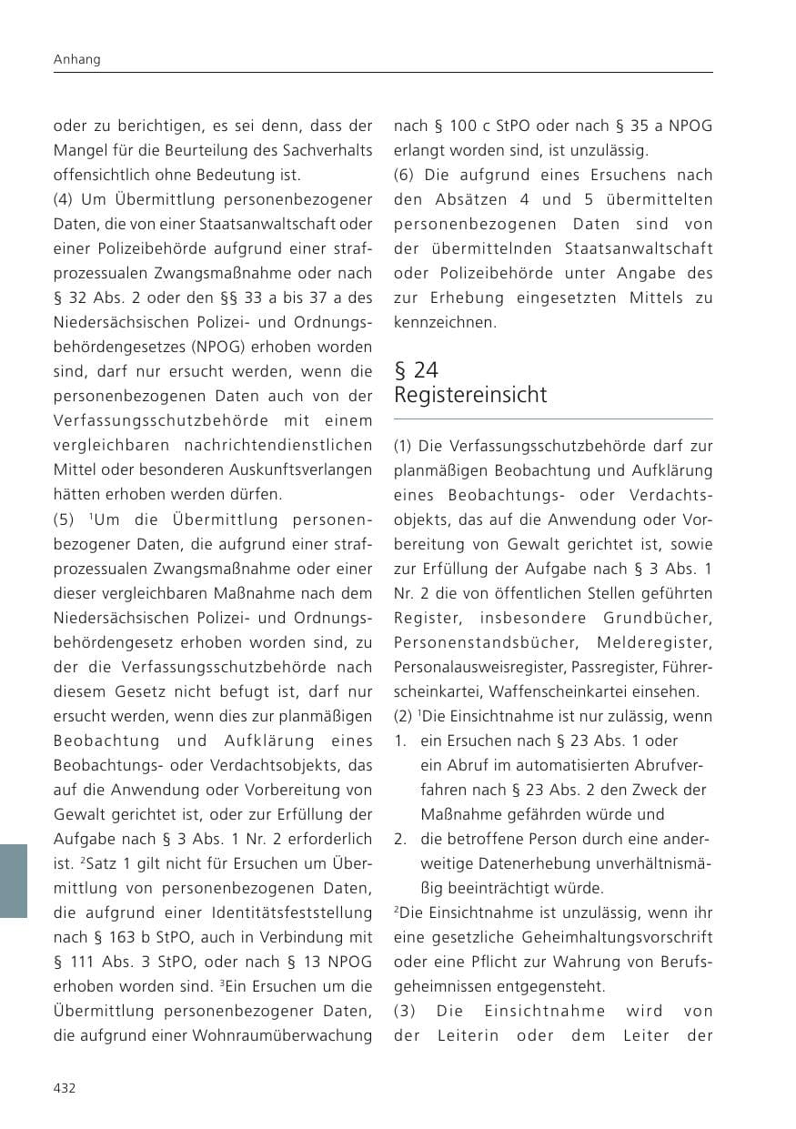 Seite 434 des Verfassungsschutzbericht 2023 Niedersachsen