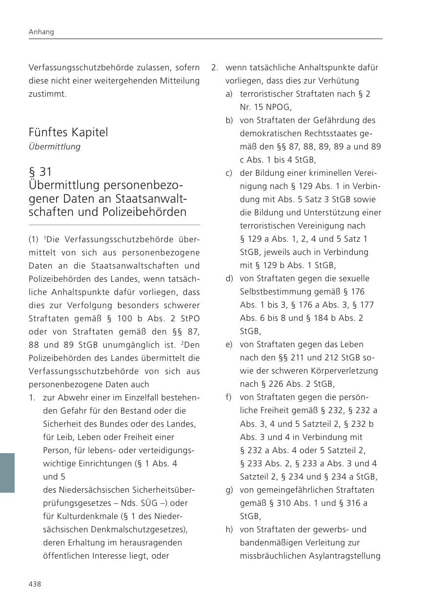 Seite 440 des Verfassungsschutzbericht 2023 Niedersachsen
