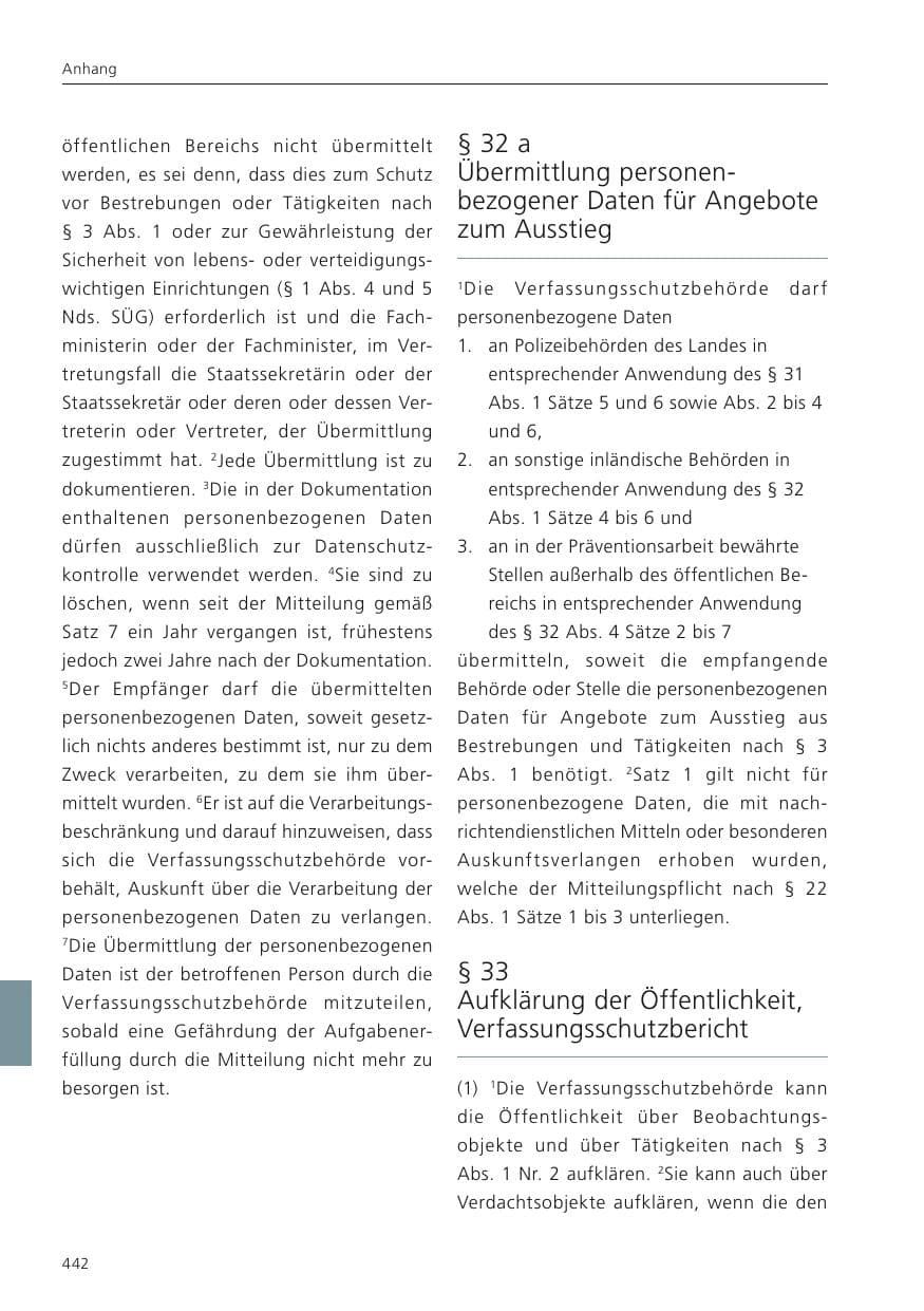 Seite 444 des Verfassungsschutzbericht 2023 Niedersachsen