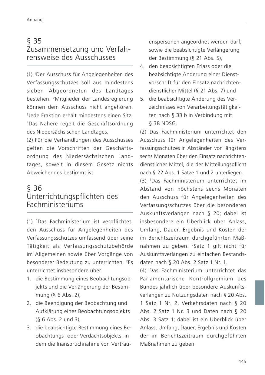 Seite 447 des Verfassungsschutzbericht 2023 Niedersachsen
