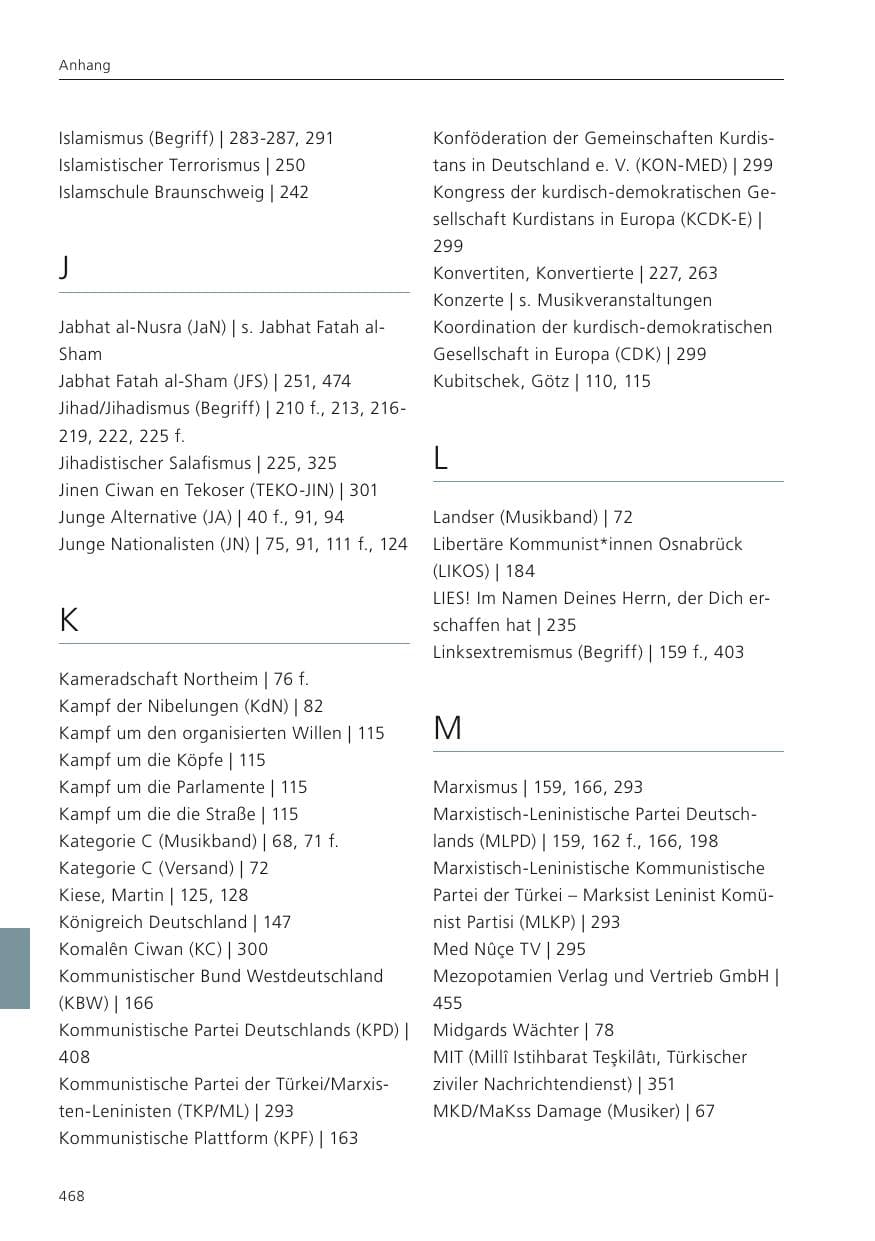 Seite 470 des Verfassungsschutzbericht 2023 Niedersachsen