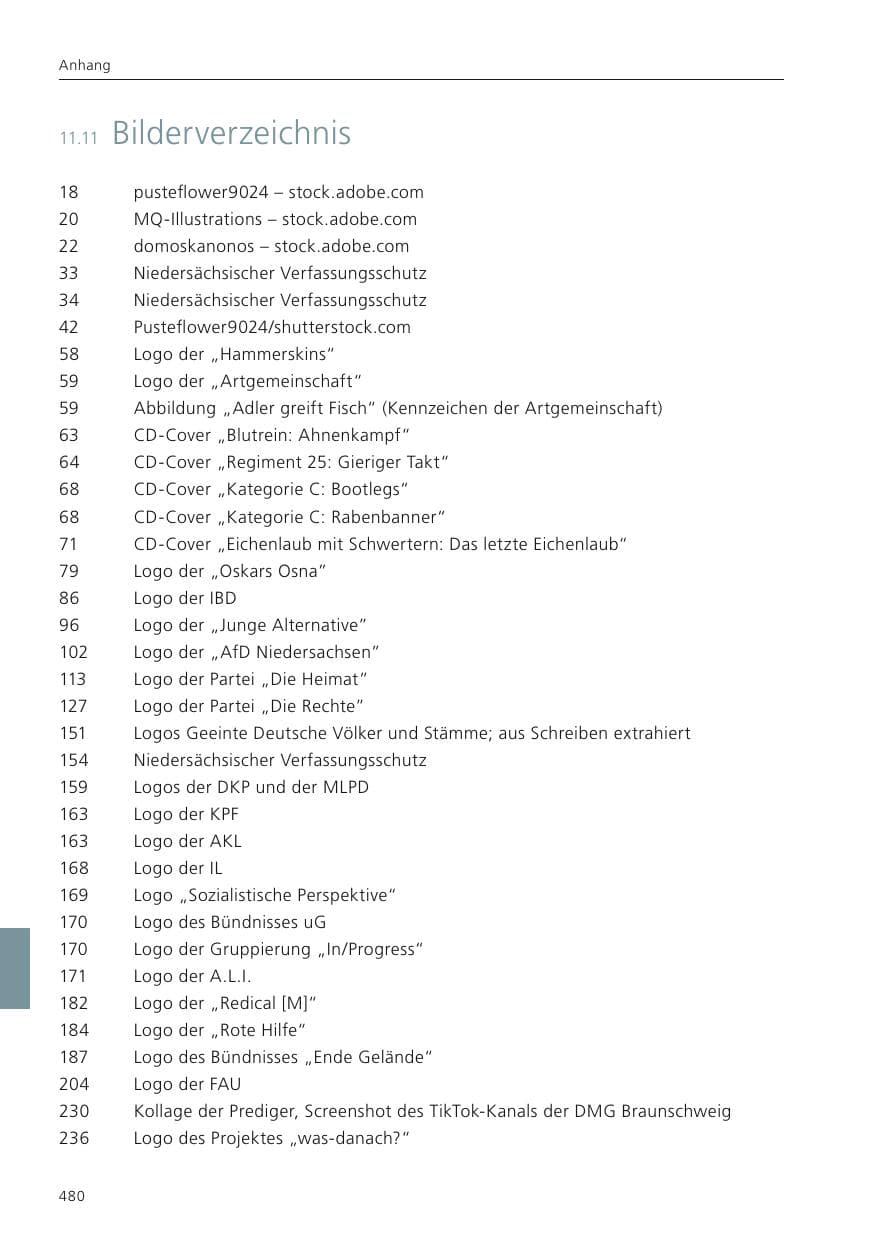Seite 482 des Verfassungsschutzbericht 2023 Niedersachsen