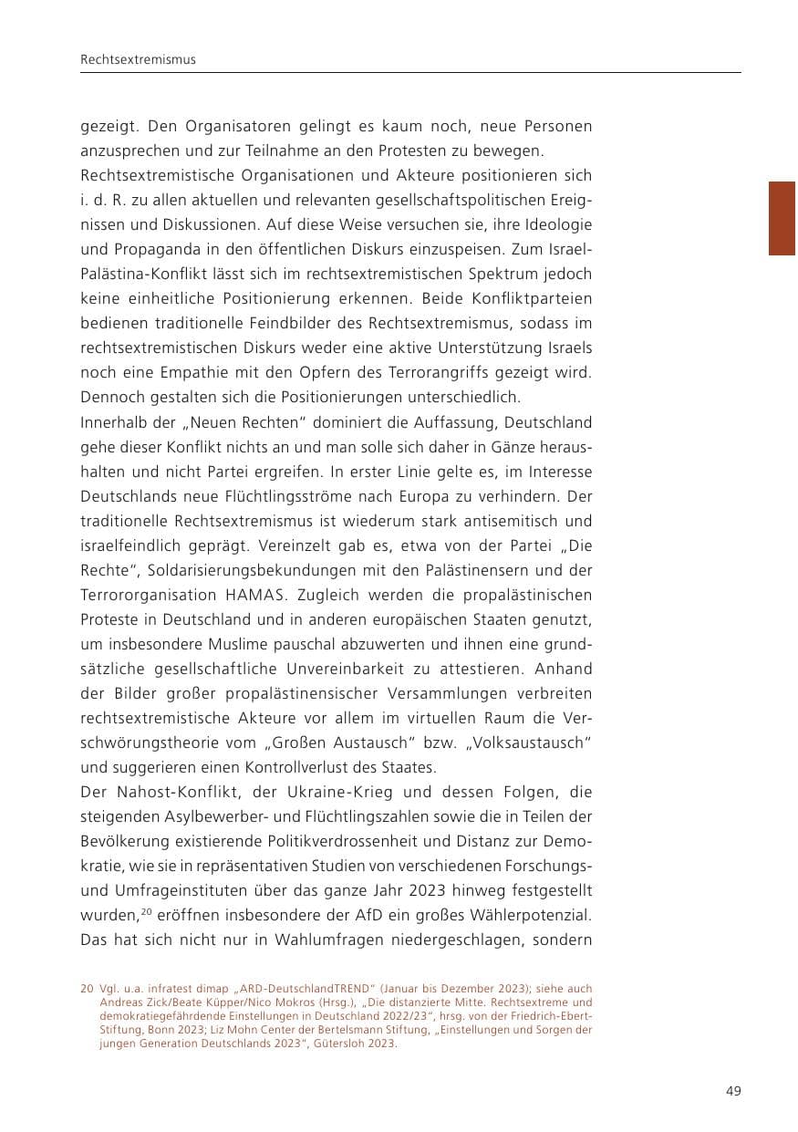 Seite 51 des Verfassungsschutzbericht 2023 Niedersachsen